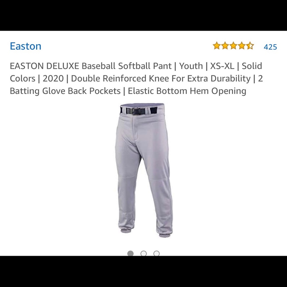 NWT Youth Ball Pants